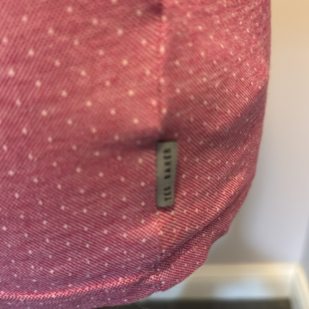 Ted Baker 1 / 2 Extra Small Pink & White Polka Dot Short Sleeve Tee With Pocket - Picture 4 of 4